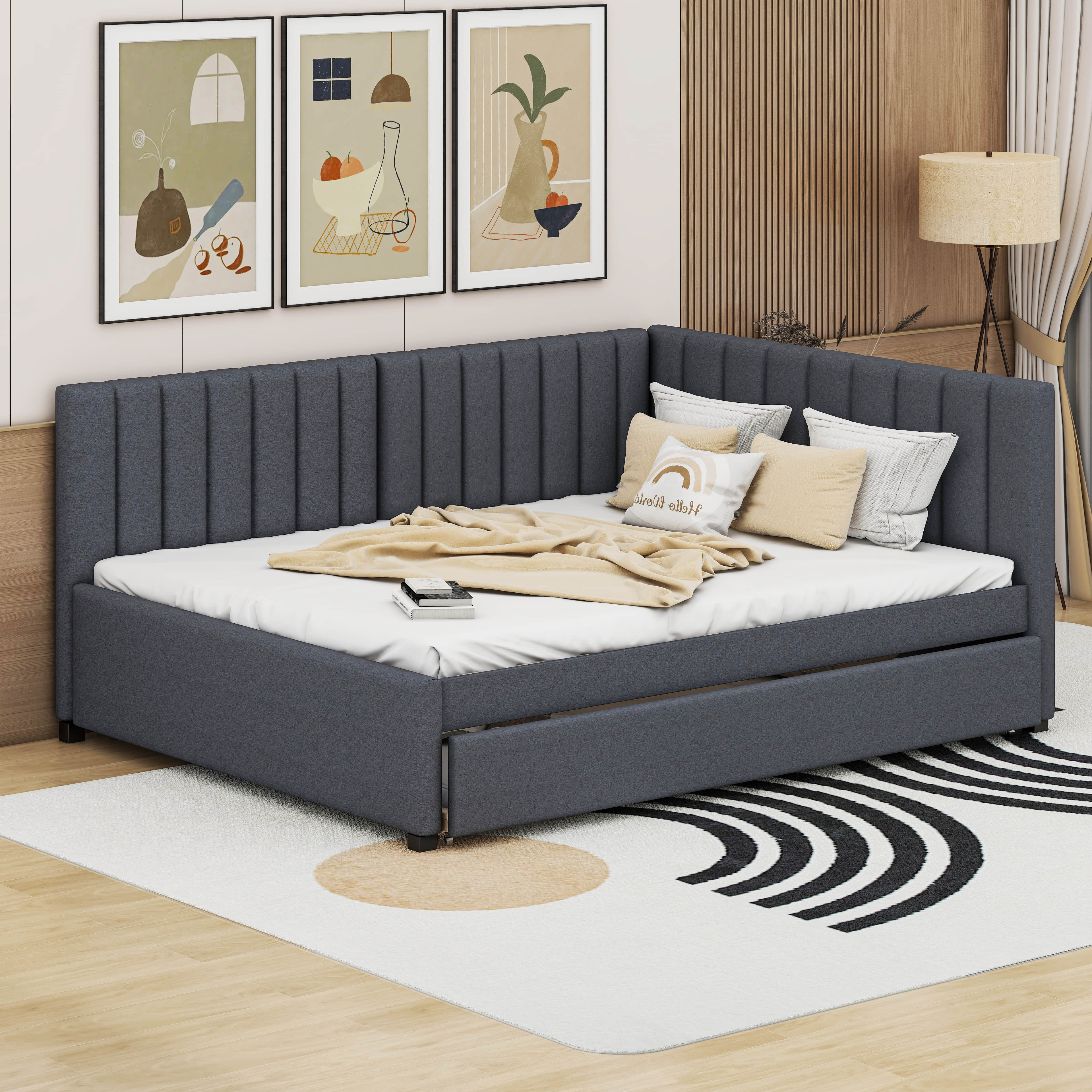 Trundle double bed frame hotsell